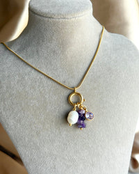 Amethyst Charm Necklace - thumbnail 2
