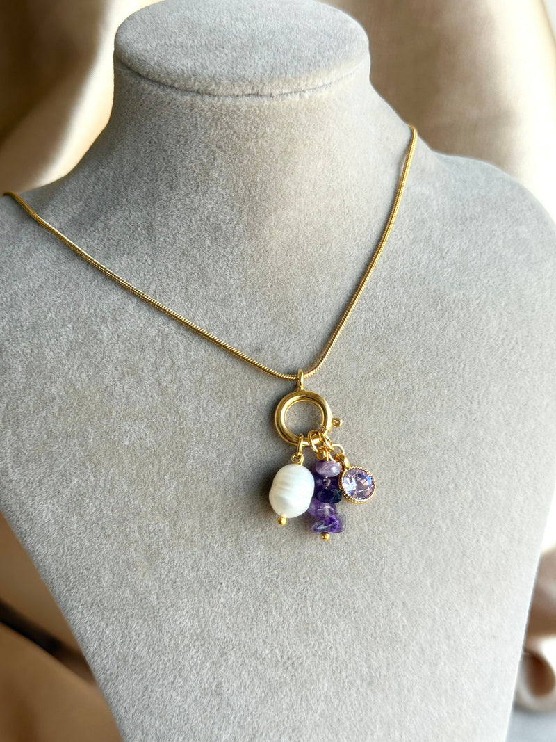 Amethyst Charm Necklace