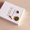Green Clover Keychain Strawberry Charm