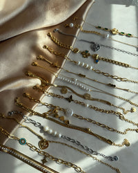 Steel Two-Chain Heart Bracelet - thumbnail 3