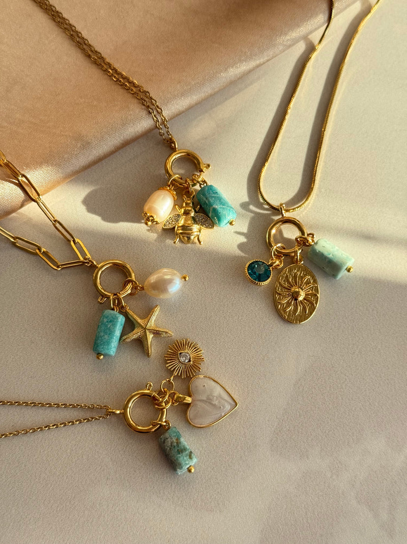 Amazonite Charm Necklaces
