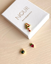 Sugar Strawberry Green Stone Charm - thumbnail 2