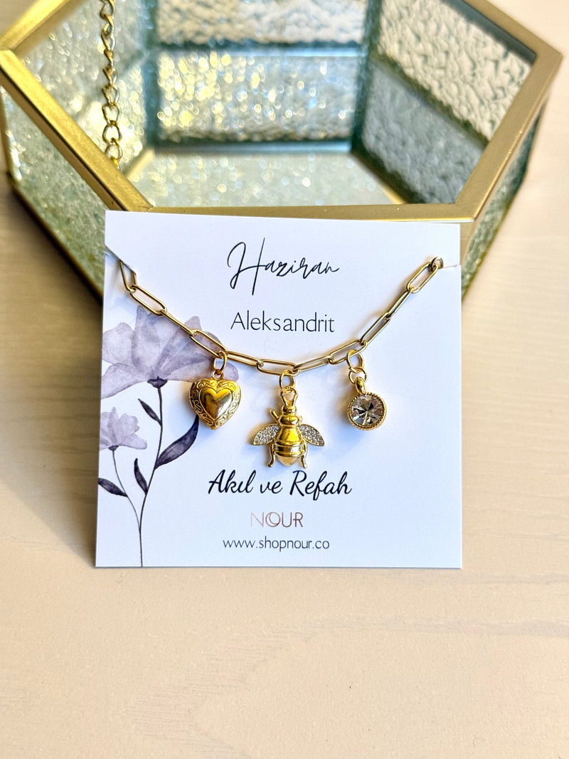 Birth Month Charm Design Bracelet
