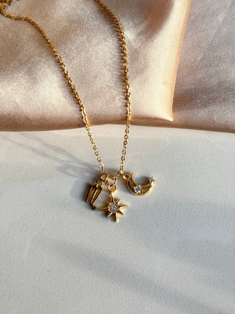 Zodiac Star Moon Necklace