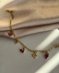 Strawberry Cherry Charm Bracelet - thumbnail 4
