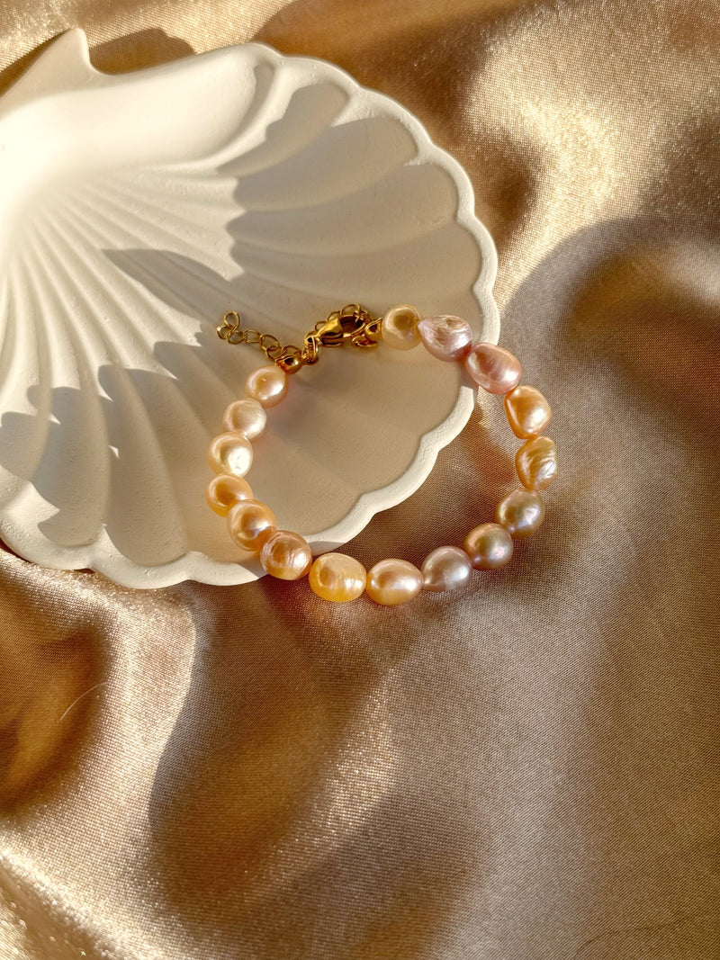 Pink Large Pearl Bracelet