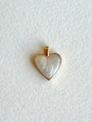 Pearl Heart Charm
