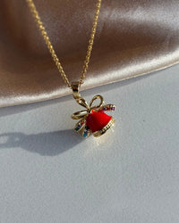 Colorful Stone Christmas Necklace - thumbnail 1