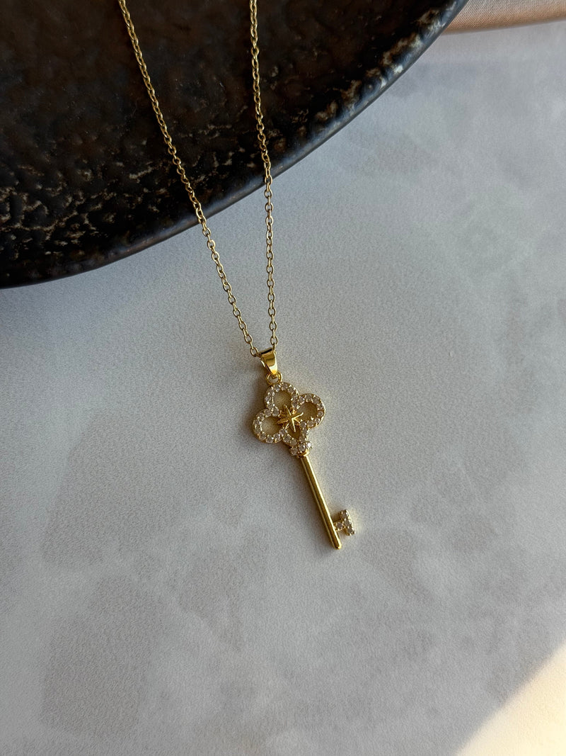 Stone Key Necklace