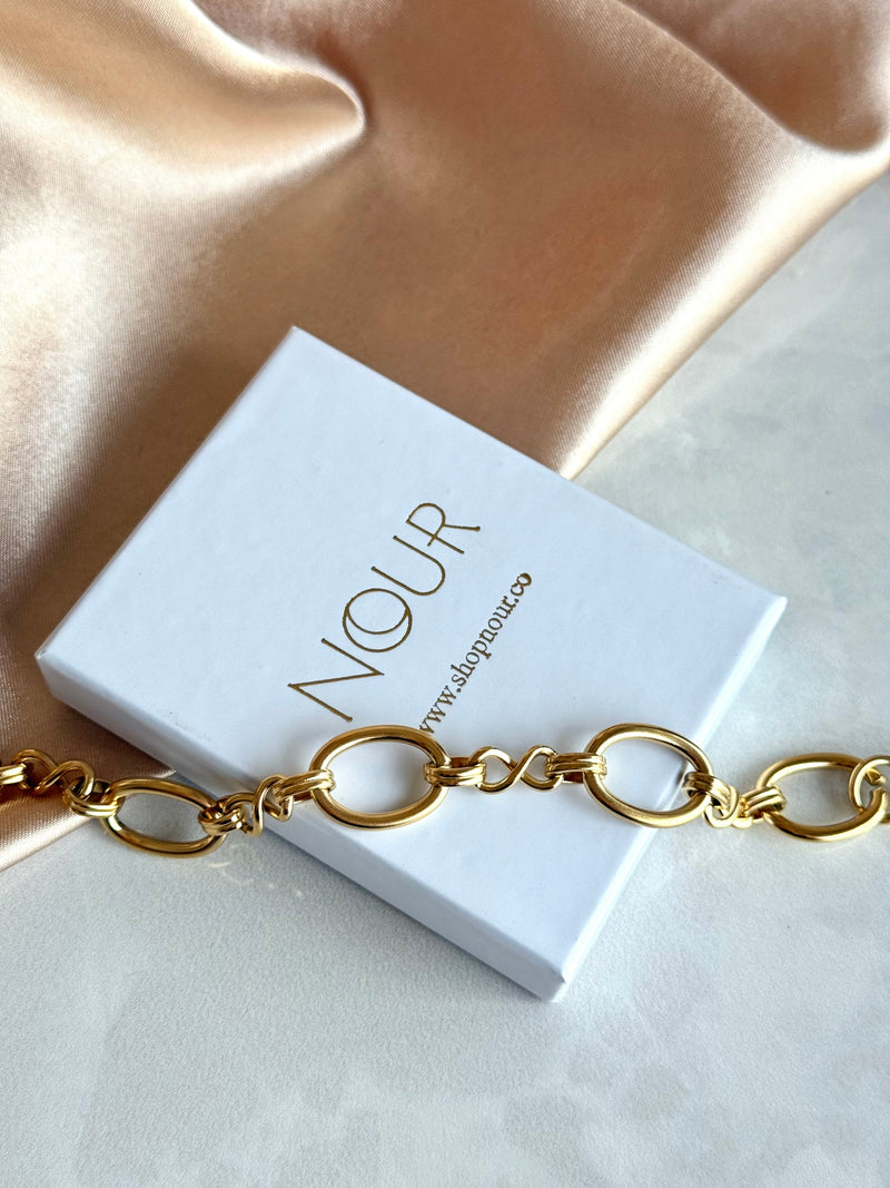 Steel Large Ring Bracelet