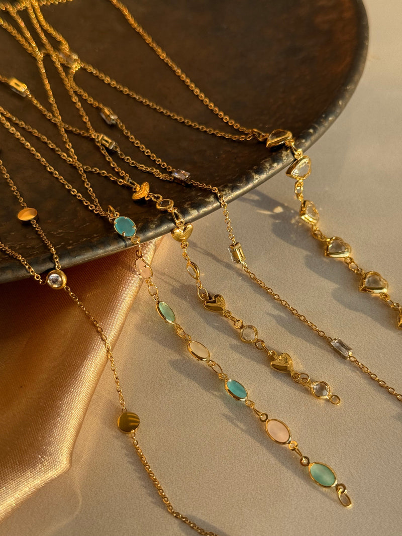 Heart-shaped "Y" Necklace