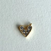 White Zircon Heart Charm
