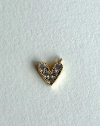 White Zircon Heart Charm - thumbnail 1
