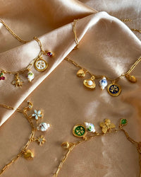 Pink Flower Porcelain Pearl Necklace - thumbnail 3