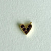Red Zircon Heart Charm