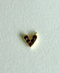 Red Zircon Heart Charm - thumbnail 1