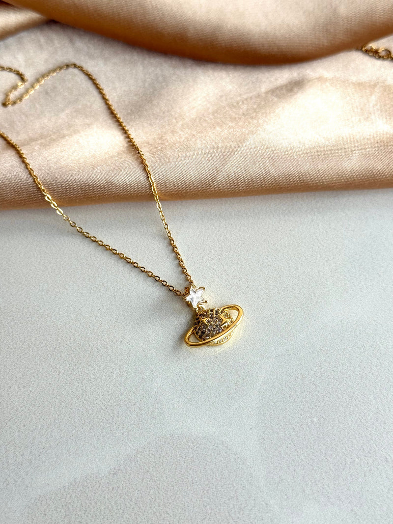 Saturn Stone Necklace