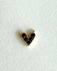 Blue Zircon Heart Charm - thumbnail 1