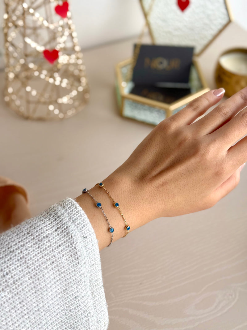 Steel Evil Eye Bracelet