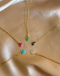 Drop Minimal Stone Necklace - thumbnail 1