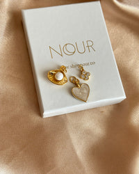 Pearl Mother-of-Pearl Heart Charm Necklace - thumbnail 3