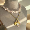 Pink Quartz Charm Necklace