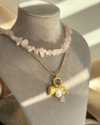 Pink Quartz Charm Necklace - thumbnail 1