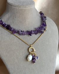 Amethyst Charm Necklace - thumbnail 4