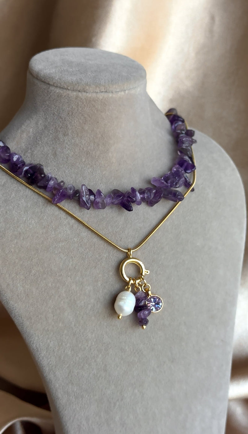 Amethyst Charm Necklace