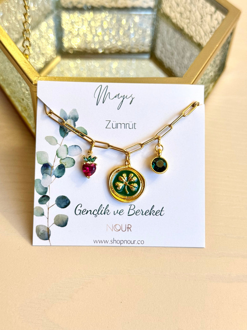 Birth Month Charm Design Bracelet