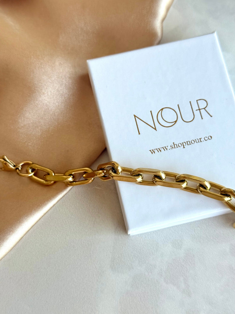 Steel Ring Chain Bracelet