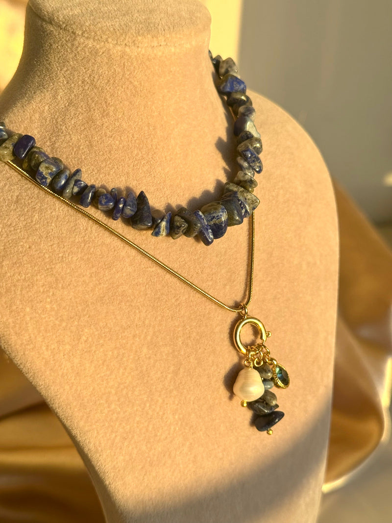 Lapis Lazuli Charm Necklace
