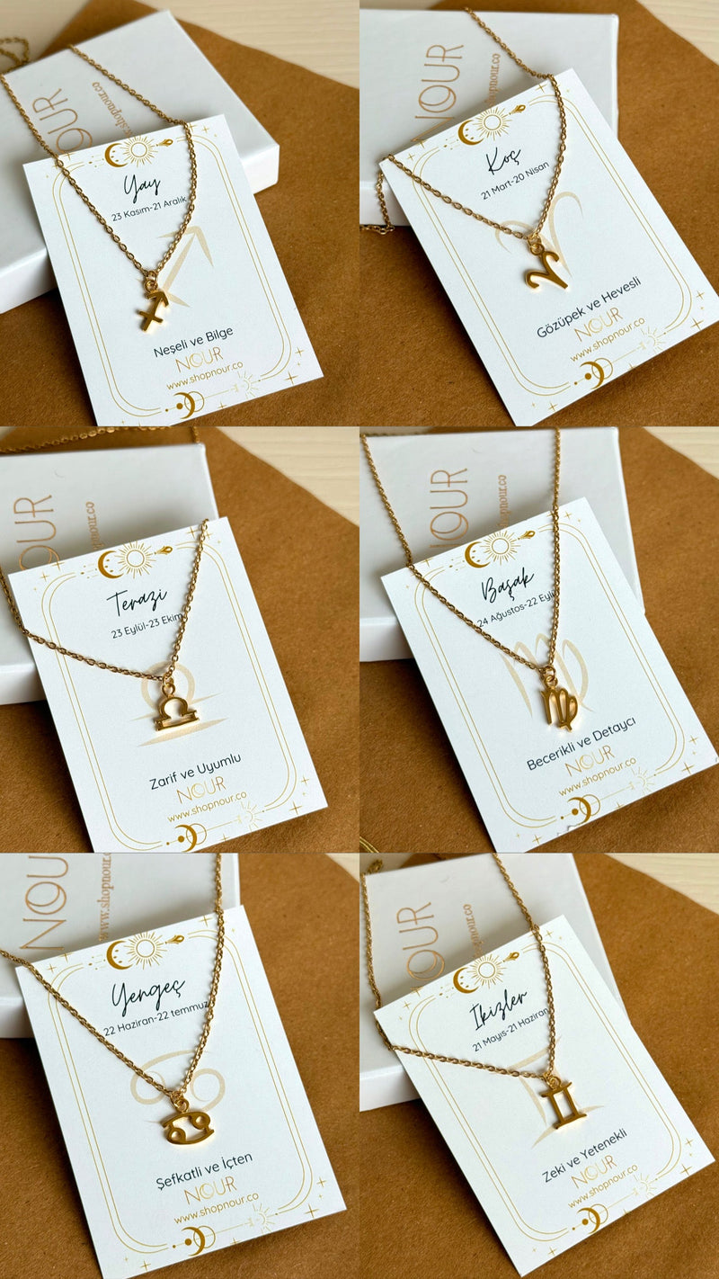 Zodiac Heart Lock Necklace