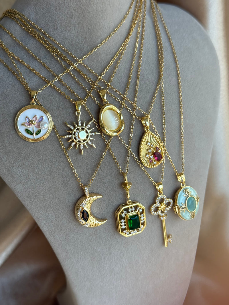 Stone Key Necklace