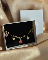 Strawberry Cherry Charm Bracelet - thumbnail 3