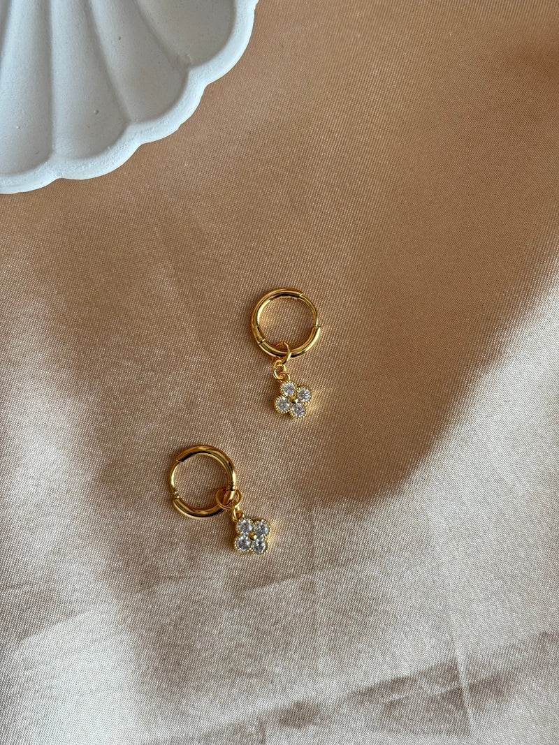 Stone Clover Earrings