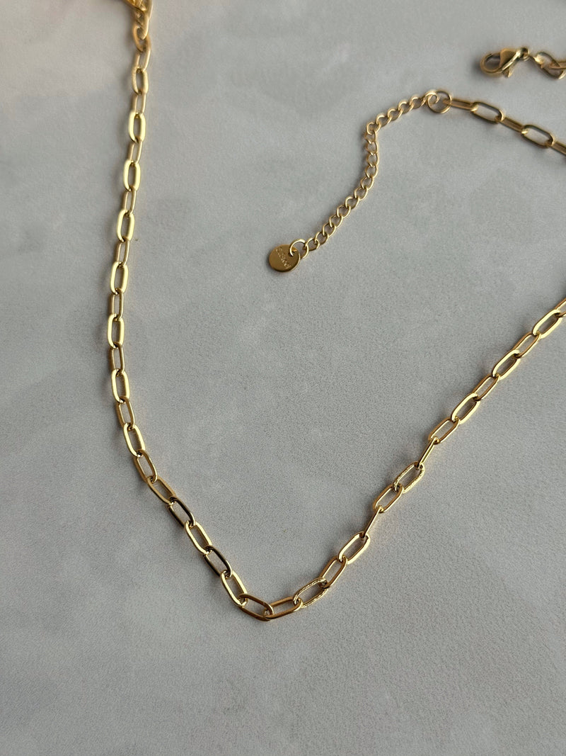 Blue Clover Bee Keychain Paperclip Necklace