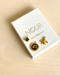 Clover Bee Blue Stone Charm - thumbnail 2