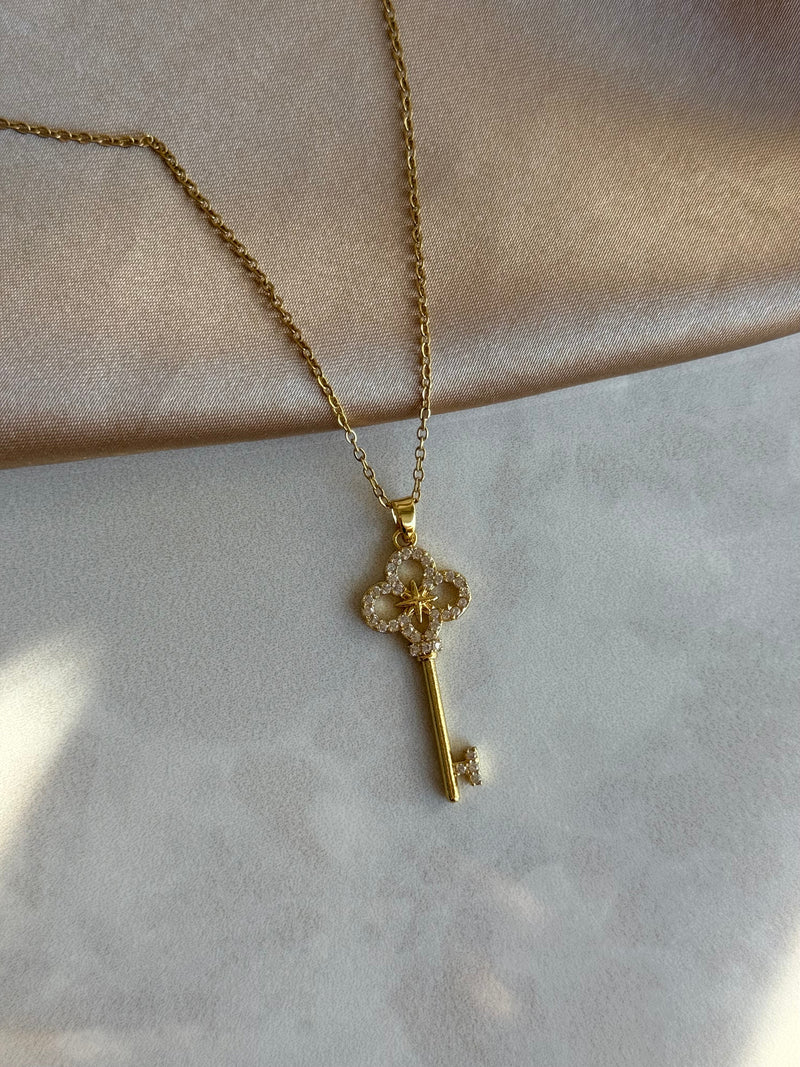 Stone Key Necklace