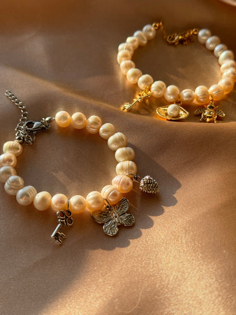 Pearl Charm Bracelet