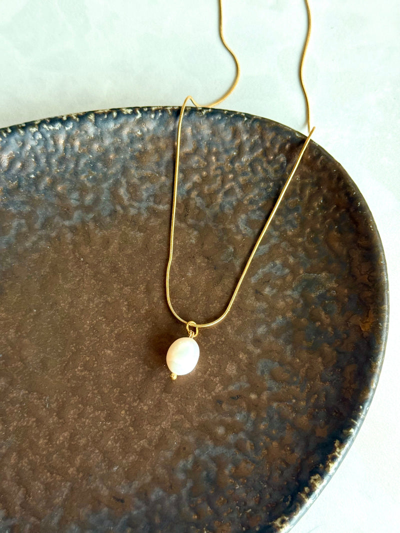 Steel Pearl Necklace
