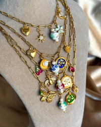Pink Flower Porcelain Pearl Necklace - thumbnail 5
