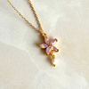 Pink Lotus Pearl Necklace