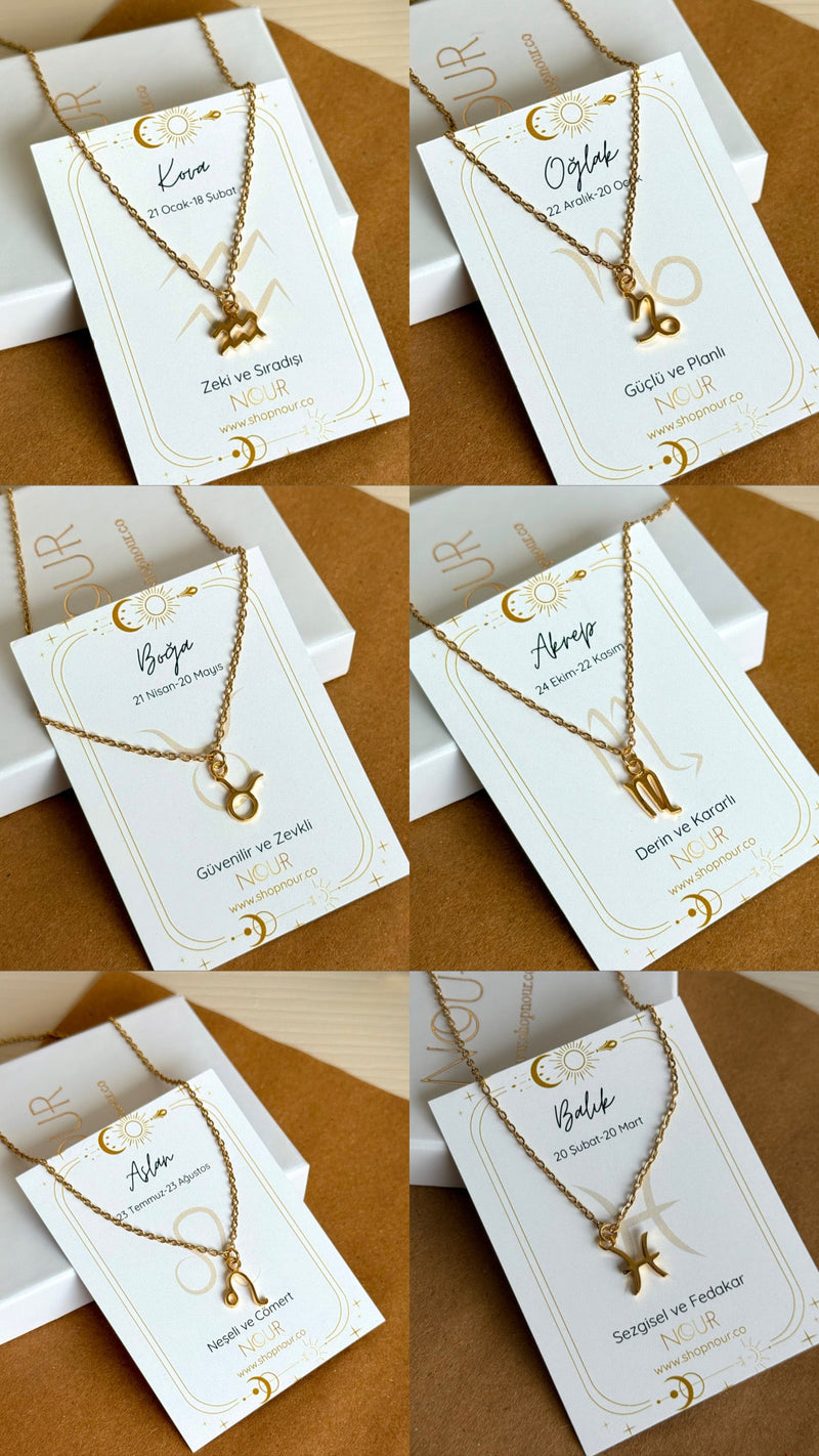 Zodiac Heart Lock Necklace