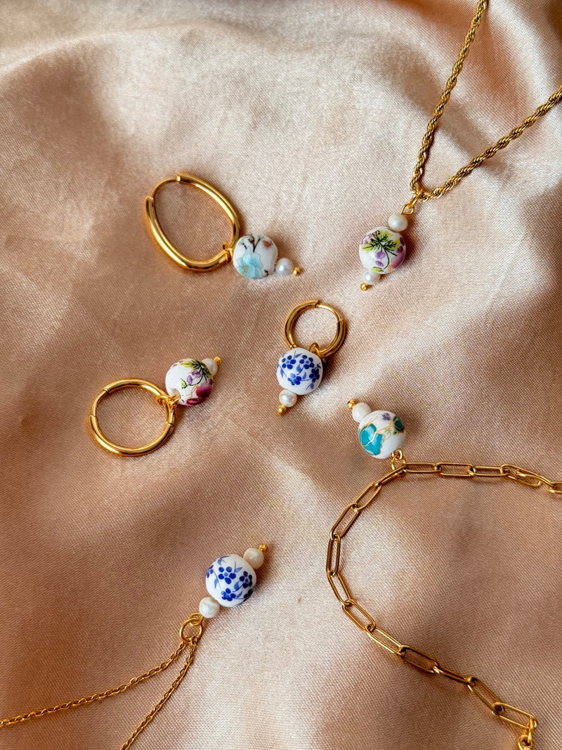 Porcelain Steel Earrings