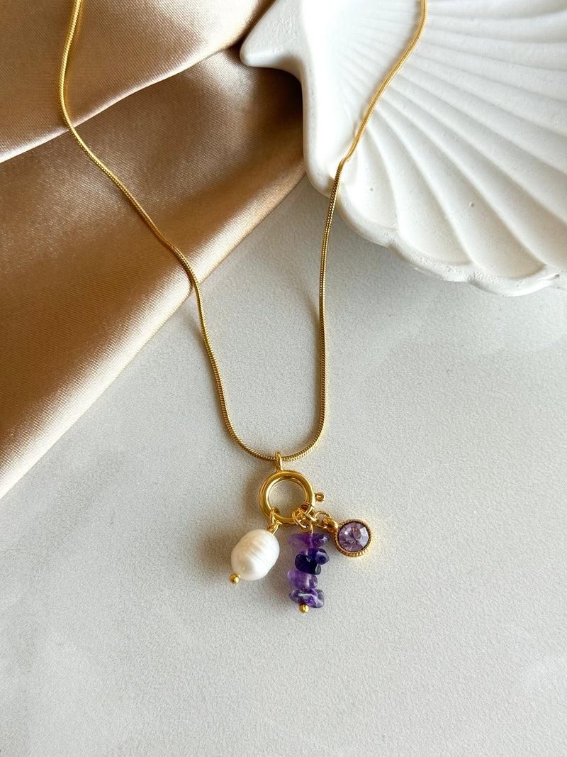Amethyst Charm Necklace