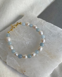 Aquamarine Pearl Bracelet - thumbnail 1