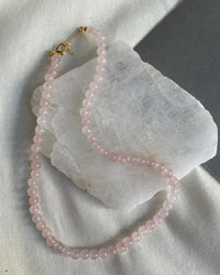 Pink Quartz Bead Necklace - thumbnail 2