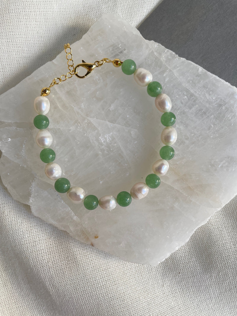 Aventurine Pearl Bracelet