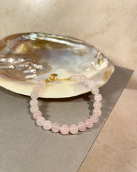 Pink Quartz Bead Bracelet - thumbnail 1
